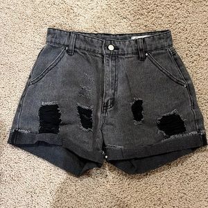 Black Washed Jean shorts